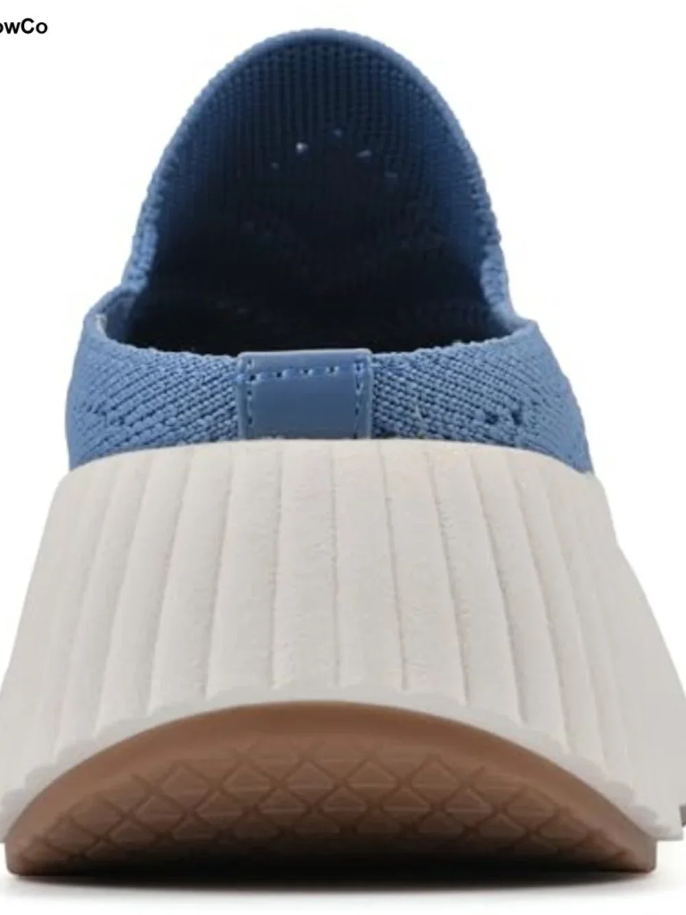 Platform Sneaker Mule Woven Knit Cushioned Insole Pull-On